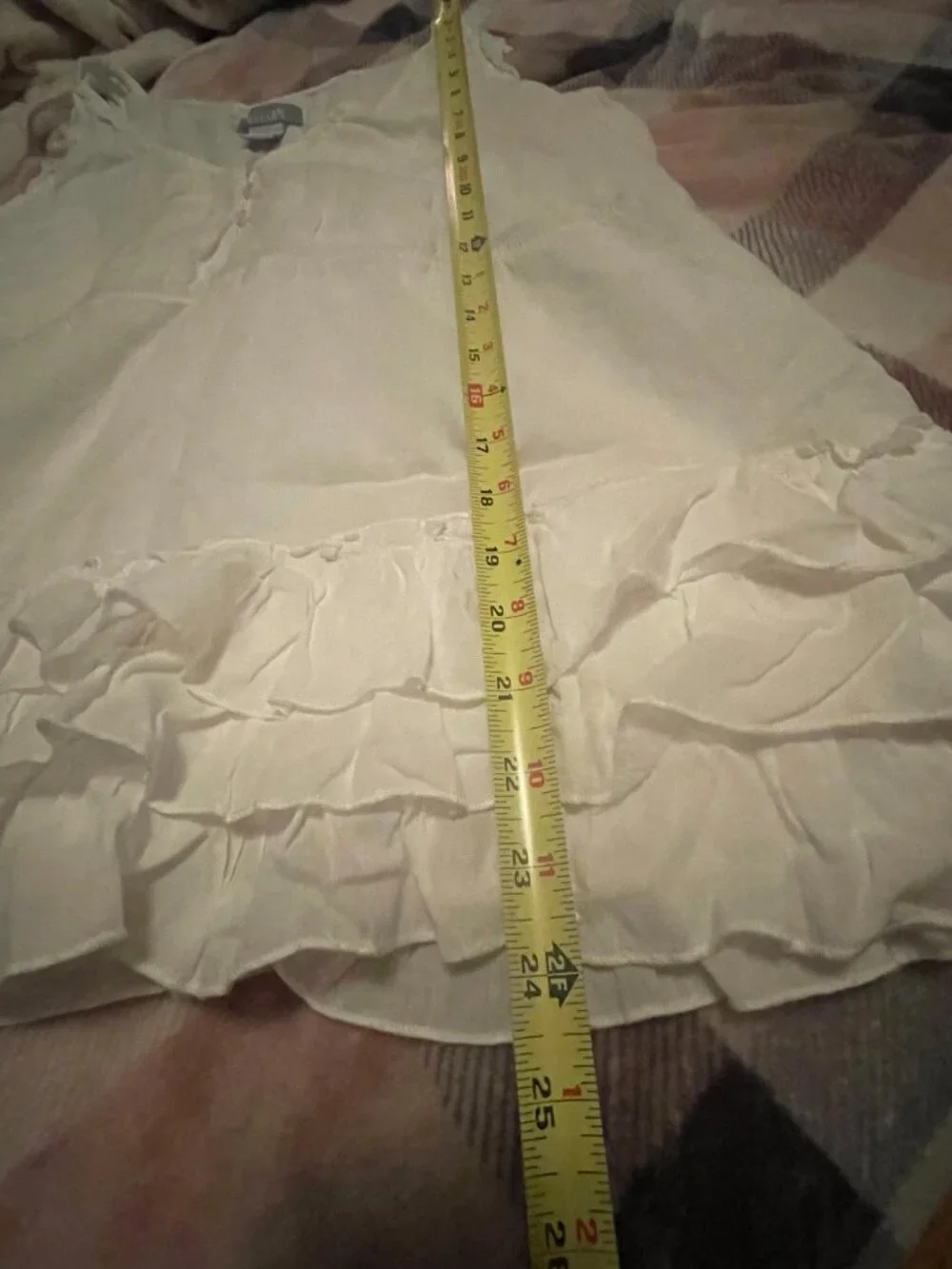 Beautiful White Delia's All Cotton Frilly Summer Baby Doll Style Top!! Women's L - Picture 11 of 16